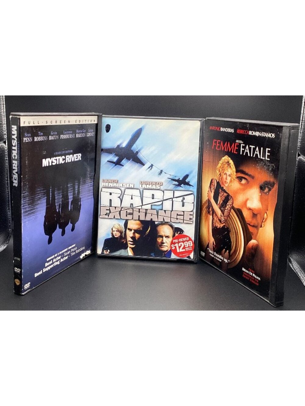 Femme Fatale (DVD 2003), Mystic River (2003), Rapid Exchange (DVD, 2003) DVD Lot